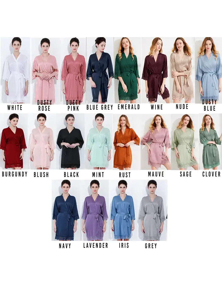Silk Bridal Party and Bride Robes