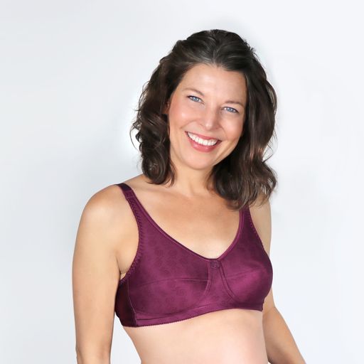 Mastectomy Bra The Rose Contour T-Back Size 46D Cocoa at  Women's  Clothing store