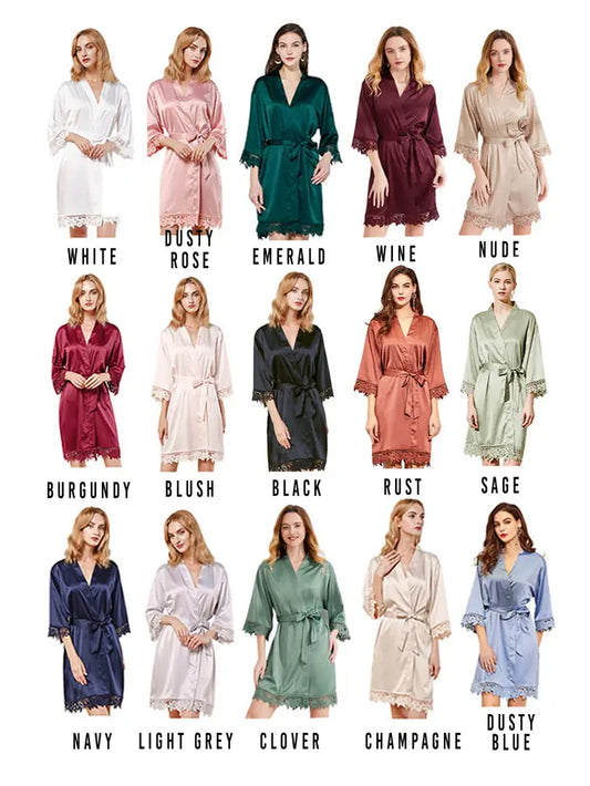 Silk Bridal Party and Bride Robes