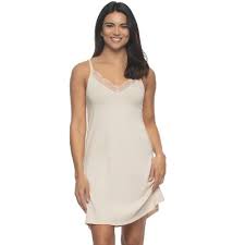 Desiree Bamboo Cotton Jersey Lace Trim Chemise