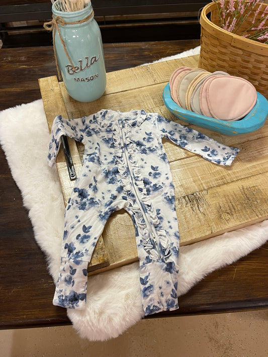 Rockin Royalty Ruffle Zip Footie