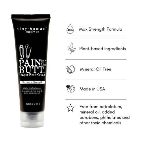 tiny human: Pain in The Butt MAX Diaper Rash Cream 3oz