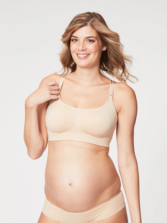 BNWT M&S 2pk nude & white supersoft maternity nursing t-shirt bras