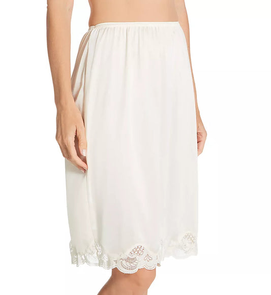 Ilusion Lace Trim Slit Back Halfslip