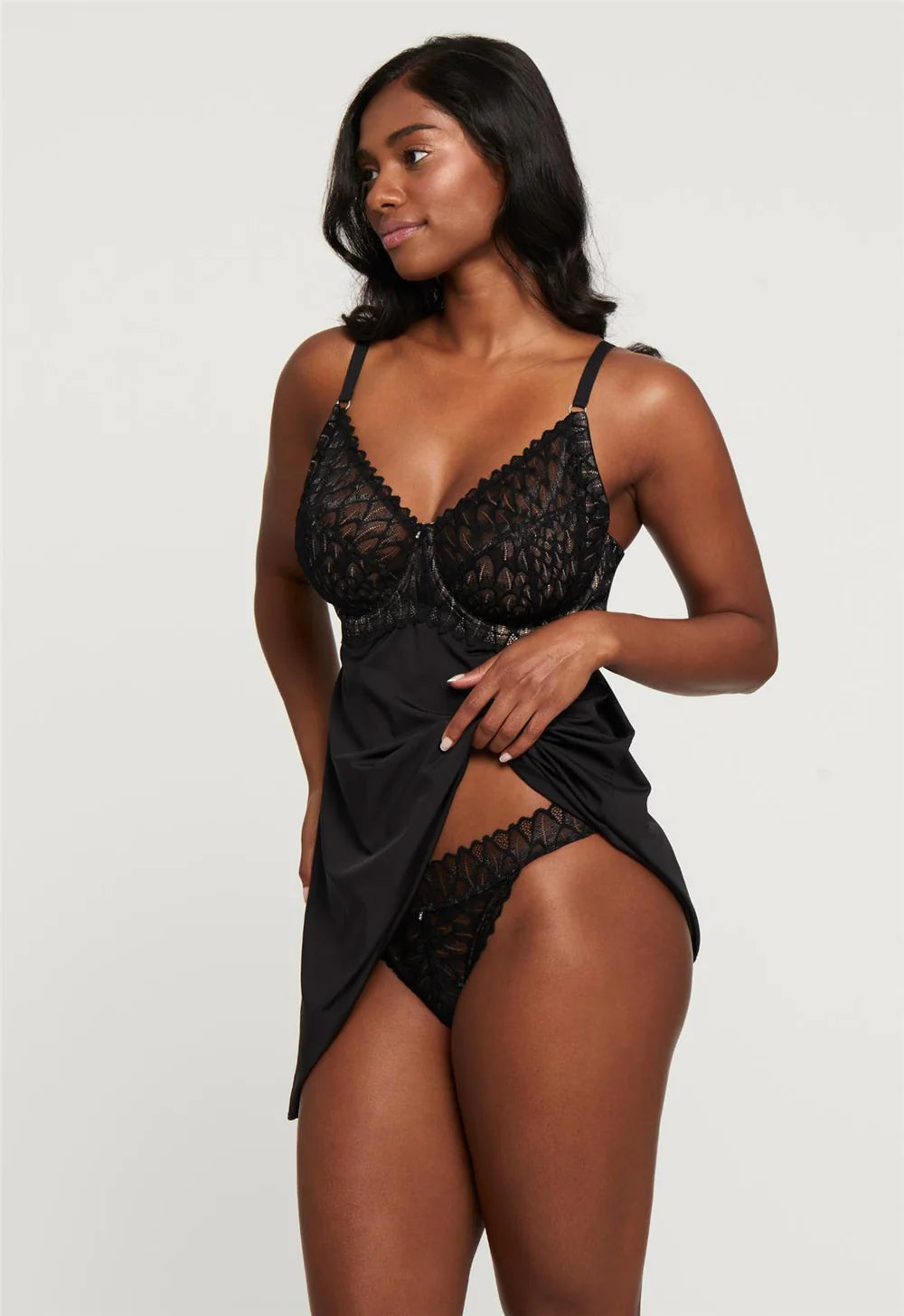 Montelle Intimates Lacy Full Cup Muse Babydoll Set