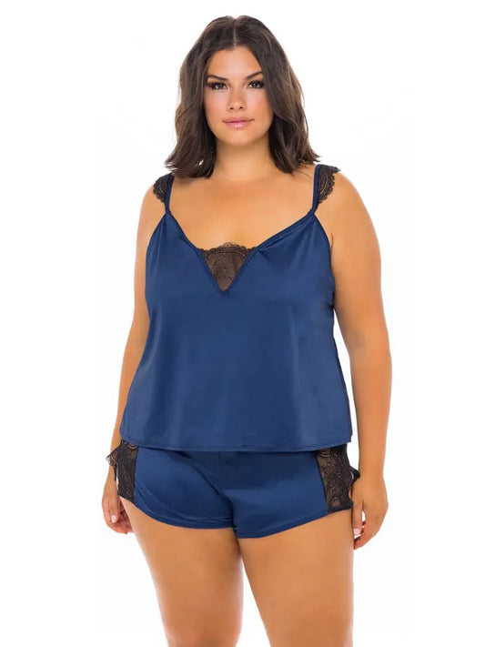 Saskia Cami Set Estate Blue/Black